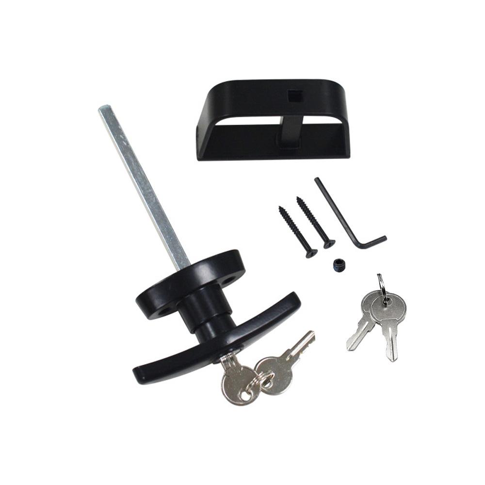Shed Door Latch T-Handle Lock Kit with 2 Keys 5-1/2"" Door Lock for Playhouses Chicken Coops Camper