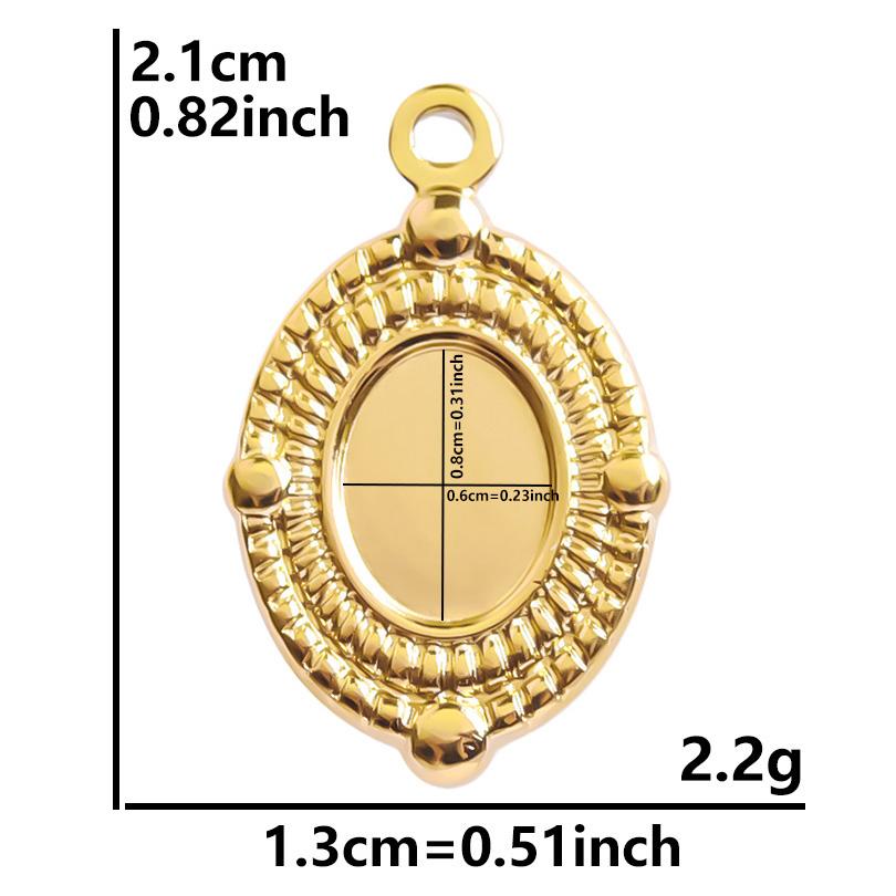 6Pcs Heart Sun Angle Pendants Base Flat Bails Round Stainless Steel Charms For Jewelry Making Supplies Diy Enamel Stone Crystal