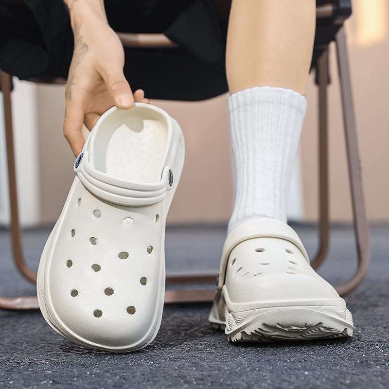 

Туфли с дырками мужские летние полукеды дышащие дышащие с закрытым носком шлепанцы для пляжа мужские сандалии крутые шлепанцы мужские 45 бежевый