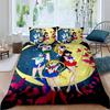 Anime/cartoon Style Tsukino Usagi Three-piece Luxury Bedding Set, Including Large and King Sizes, Perfect As A Holiday Gift.01