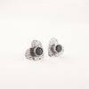Black Onyx Gemstone 925 Sterling Silver Jewelry Handmade Studs 0.6" For Wedding EE-143-16