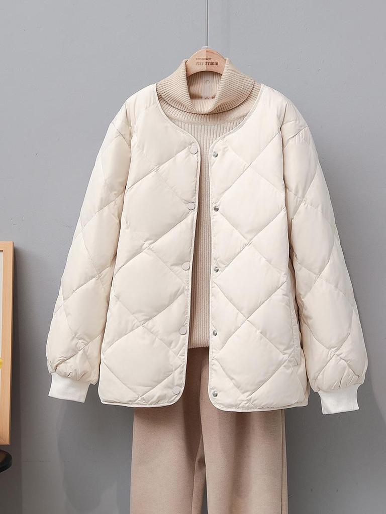 Women's Lightweight Short Cotton Jacket - Spring/Autumn, Fashionable Loose Korean Style, Small Size Outerwear.