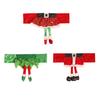 Christmas Chair Back Cover Christmas Chair Slipcovers Elf Santa Leg Shape Holidays