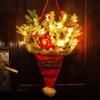 Christmas Artificial Pine Needles For Front Door Hat Pendant Santa Door Hanging Wreath Christmas Tree Decoration Xmas Ornaments