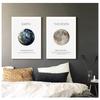 Solar System Picture Planet Earth Moon Mars Poster Astronomy Space Wall Art Canvas Print Painting Nordic Kids Room Decoration