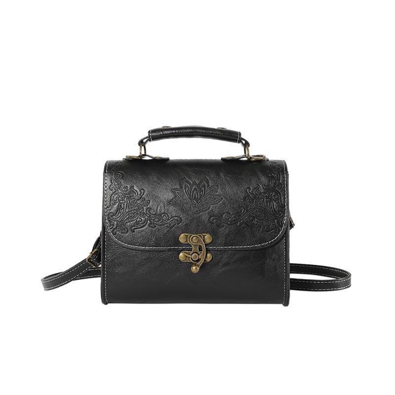 

Женская ретро-сумка 2025: Трендовая, Простая Сумка на Плечо и Мессенджер чёрный