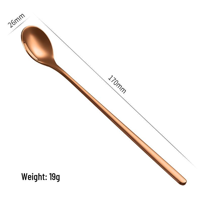 Gold Long Handle 304 Stainless Steel Water Drop Spoon for Stirring Desserts and Coffee