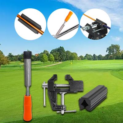 Zestawy 3 uchwytów do kija golfowego Imadło stołowe Profesjonalne narzędzie do kalibracji kijów Usuwanie taśmy