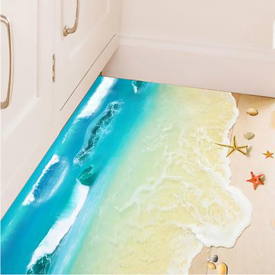 Pegatinas de Pared 3D Desmontables para Niños Tema Playa Guardería Decoración Vinilo Artístico Seguro Impermeable