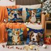 Creative Cute Starry Sky Puppy Pillow Case Printing Pillowcase Living Room Sofa Cushion Cover Bedroom Room Decor