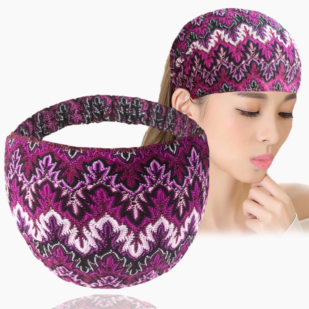 Fashion Wide Hairbands Ethnic Style Thin Headbands Breathable Stretchable Headwear Hair Accessories