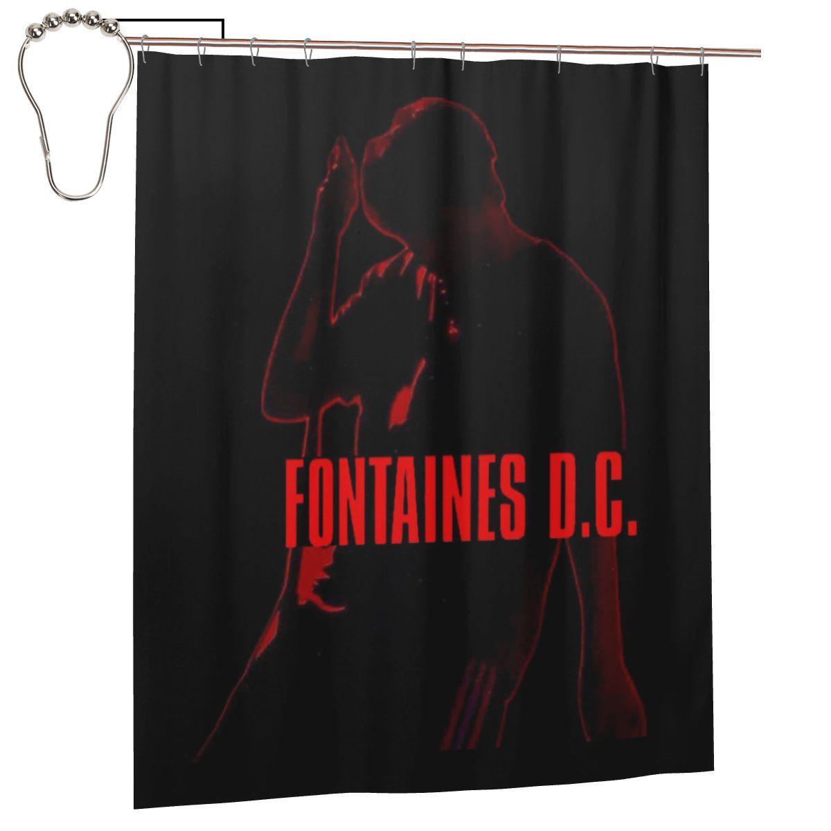 

Шторка для душа Fontaines Dc Band Tour, Полиэстер, Водонепроницаемая, для Ванной Комнаты, с Крючками W60H190(CM)-1 Pcs