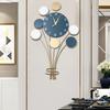 Large Wall Clock Without Drilling Battery Operated Silent, Hot Air Balloon Decor, Simple Clock