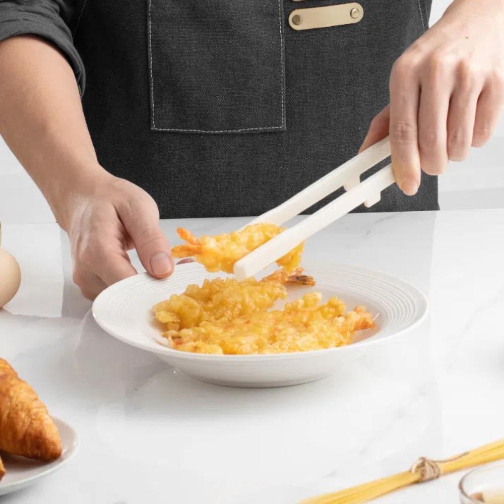 Anti-scalding Bread Cake Clip High-temperature Resistant Long Handle Fried Steak Clip Food Grade Non-Stick Silicone Food Tong