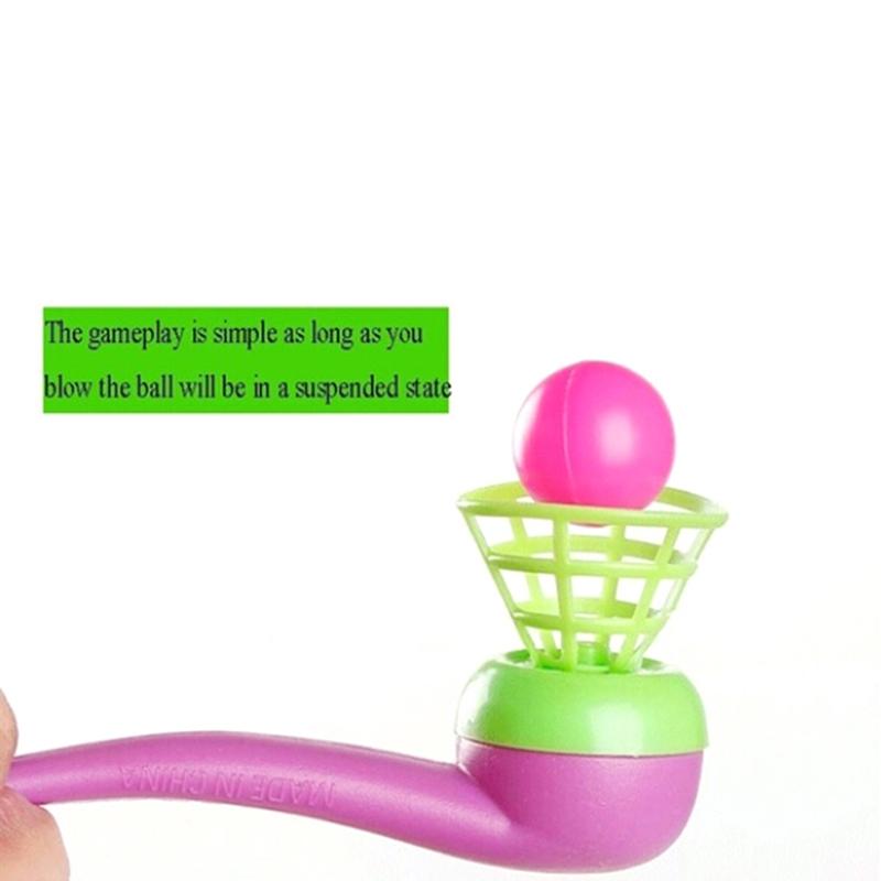 3Pcs Magic Floating Ball Game Kids Gift Toys Blow Pipe Balls For Party Game