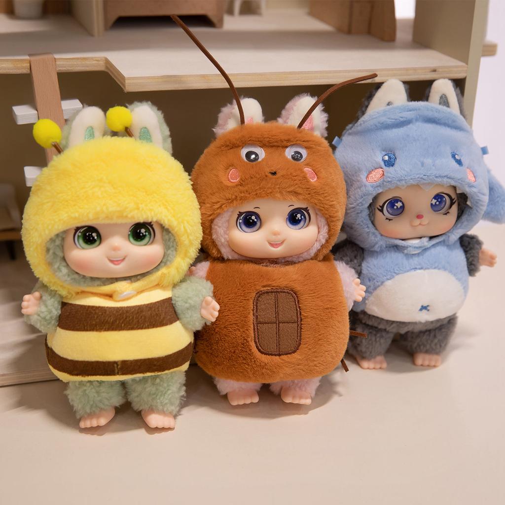 New Style Adorable Family Animal 2.0 Plush Toy Multiple Style To Match Clothes DIY Doll Vinyl Pvc Face Pendant Keychian Kid Gift