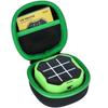 Tic Tac Toe Board Game 3 In 4 Tic Tac Toe Mechanical Handheld Puzzle Game Console Storage Case Black Green Lebakort (Case Only) + -