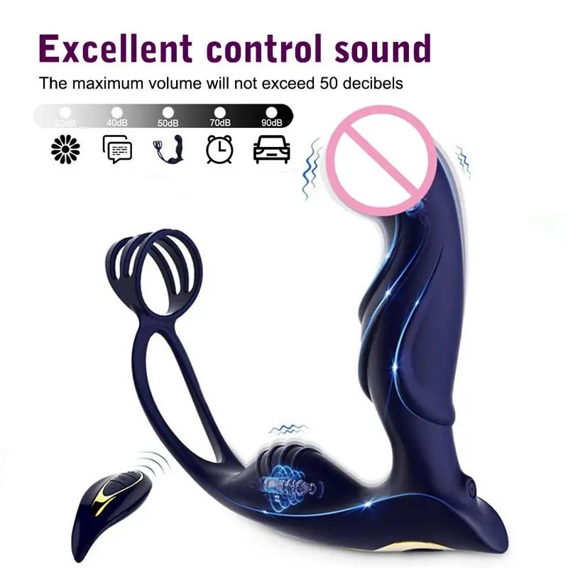 Wireless Remote Analplug 2 In 1 Men Ring Genital Rings For Couple Adult Men Automatic Women Vibrator Minesfor Objects