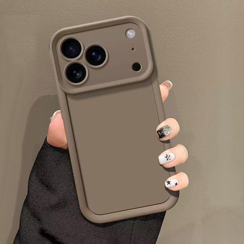 Gold Steel Sand Solid Color Phone Case for Apple iPhone 17/16/15/14/13 Pro Max