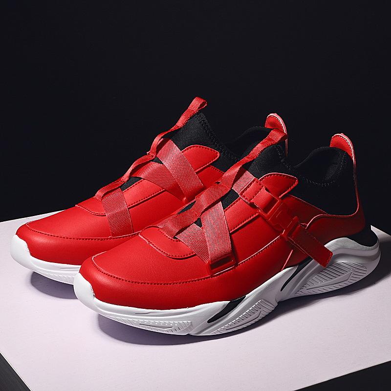 Autumn and winter large size 48 lightweight leather men's shoes versatile fashion sports casual shoes trendy shoes live stream