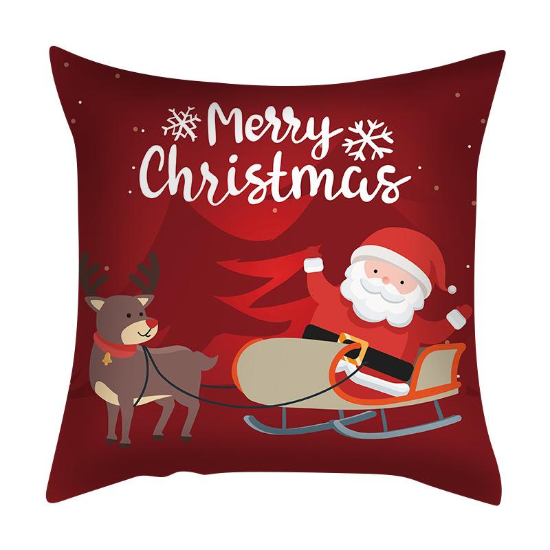 Cartoon Santa Claus Pillow Case Nordic Cross-border Special for Living Room Bedroom Cushion Pillow
