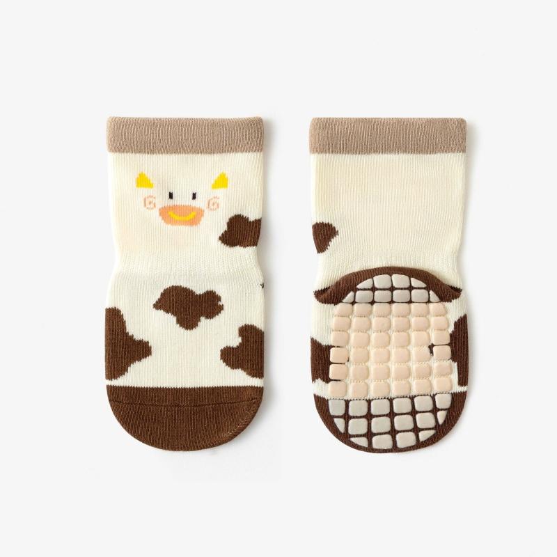 Baby Anti Slip Floor Sock Newborn Footwear Spring Autumn Middle Tube Sock Boy Girl Soft Cotton Cartoon Socks Kids Cartoon Sock