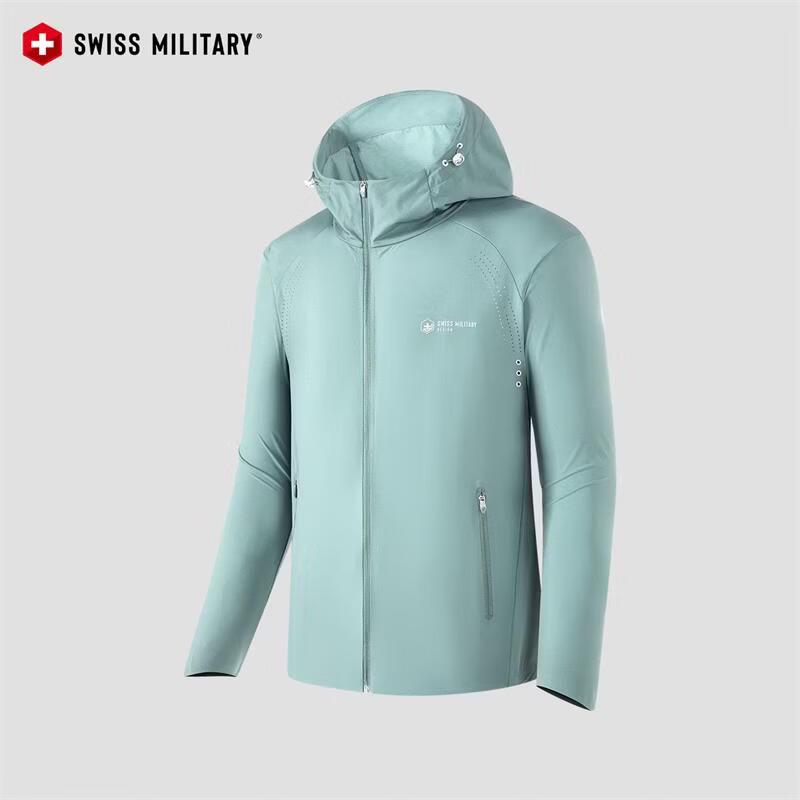 SWISS MILITARY Men s Hooded Sun Protection Jacket 4XL