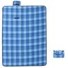 Foldable Blue Plaid Picnic Blanket 200x150 Cm