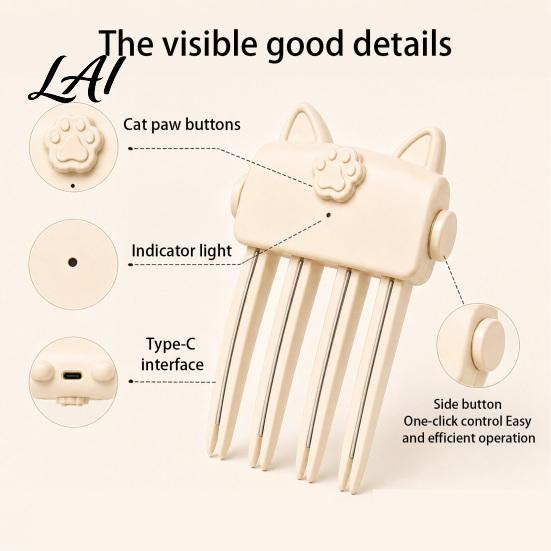 Lifteur de racines pour coiffage à chaud Pince chauffante pour volume des cheveux fins et plats Peigne électrique Gonfleur avec 2 réglages Volumisant Gonflé Naturel Relevage Thermique