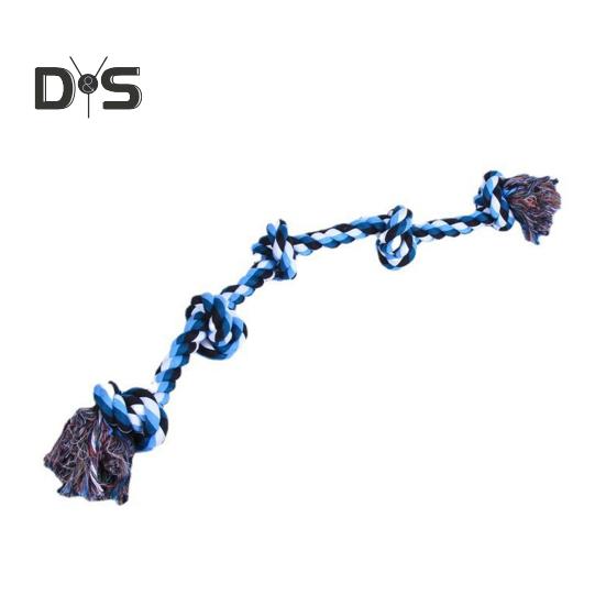 5-Knot Dog Rope Toy Heavy-Duty Dog Chew Rope Toy for Aggressive Chewer Interactive Dog Pull Cotton Rope for Tug of War Game