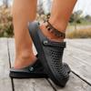 Thickened, Solid Color Unisex Clogs, Lightweight Non-Slip EVA Slides, Summer Indoor and Outdoor Beach Garden Sandals.