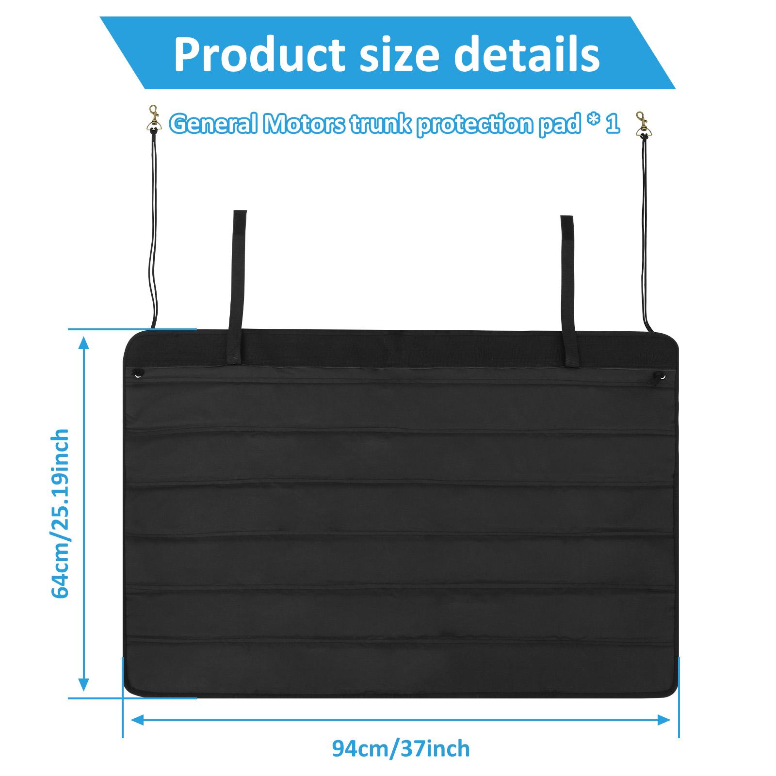 Нескользящий коврик в багажник Защита бампера Устойчивый к износу Защитный коврик заднего бампера Складной Универсальный коврик в багажник для внедорожника 64см * 94см чёрный