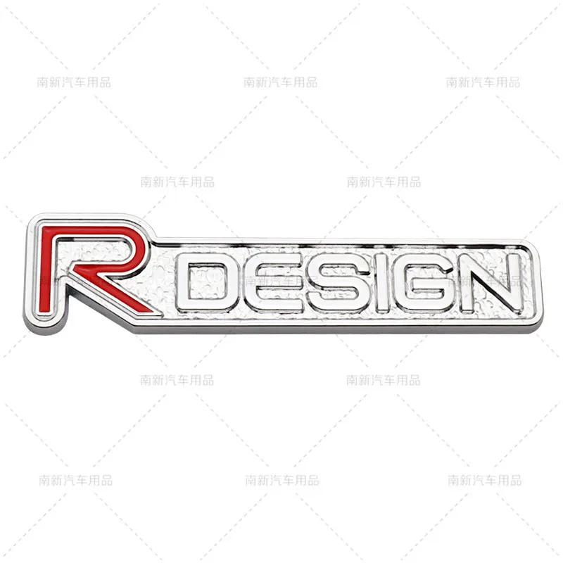 3D Metal Rdesign R Design Front Grill Car Badge Sticker Emblem Decal Decoration For XC40 XC60 XC90 V90 S90 S60 V60 V40 C70