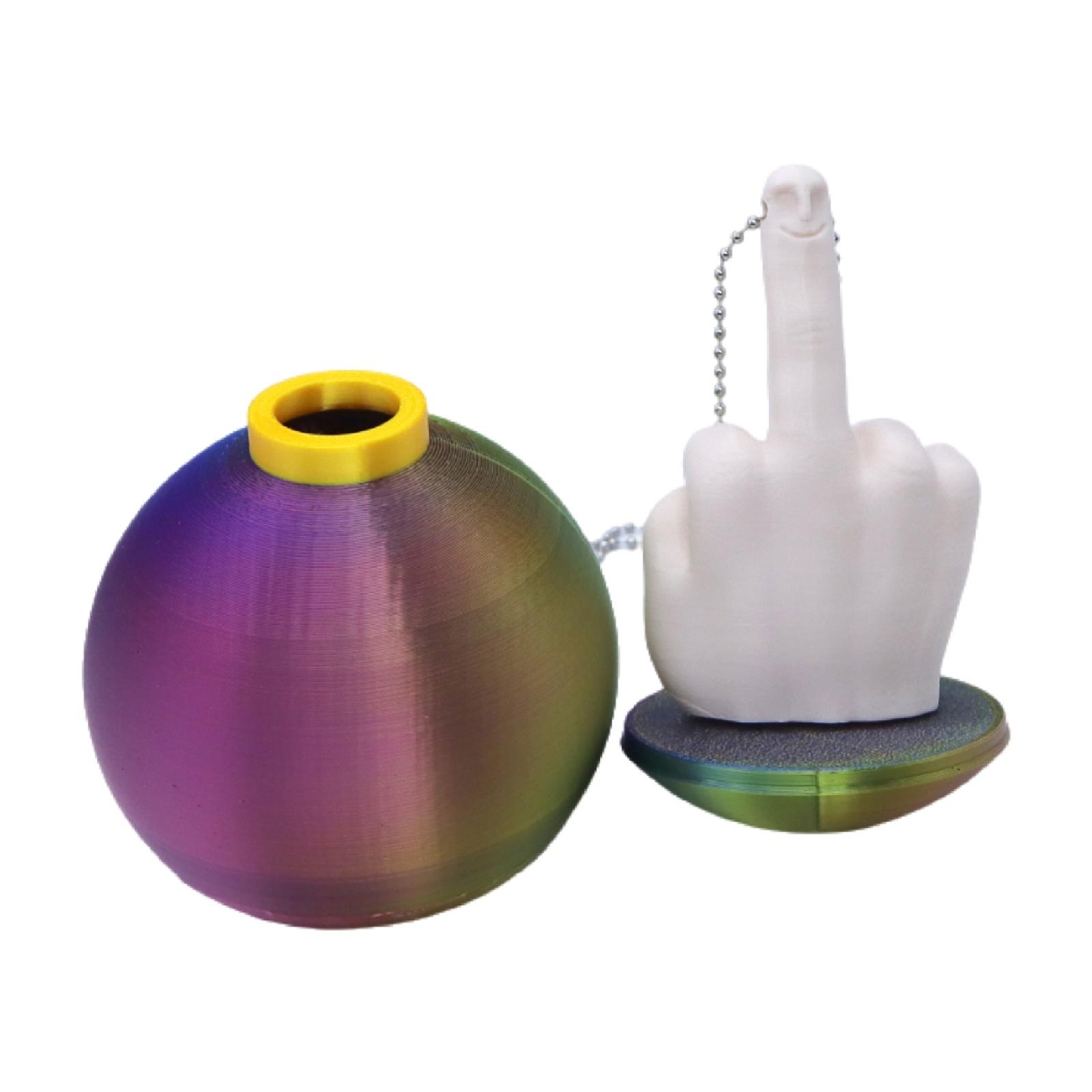 

3D Printed Christmas Ball Middle Finger Ball Christmas Supplies Courtyard Party Atmosphere Decoration Trick Toy One Size