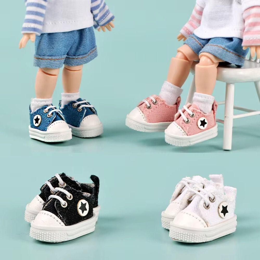 Low Top Doll Canvas Shoes Dress Up Casual Doll Shoes Kids Toy Ob11 Shoes  1/12 Bjd Doll