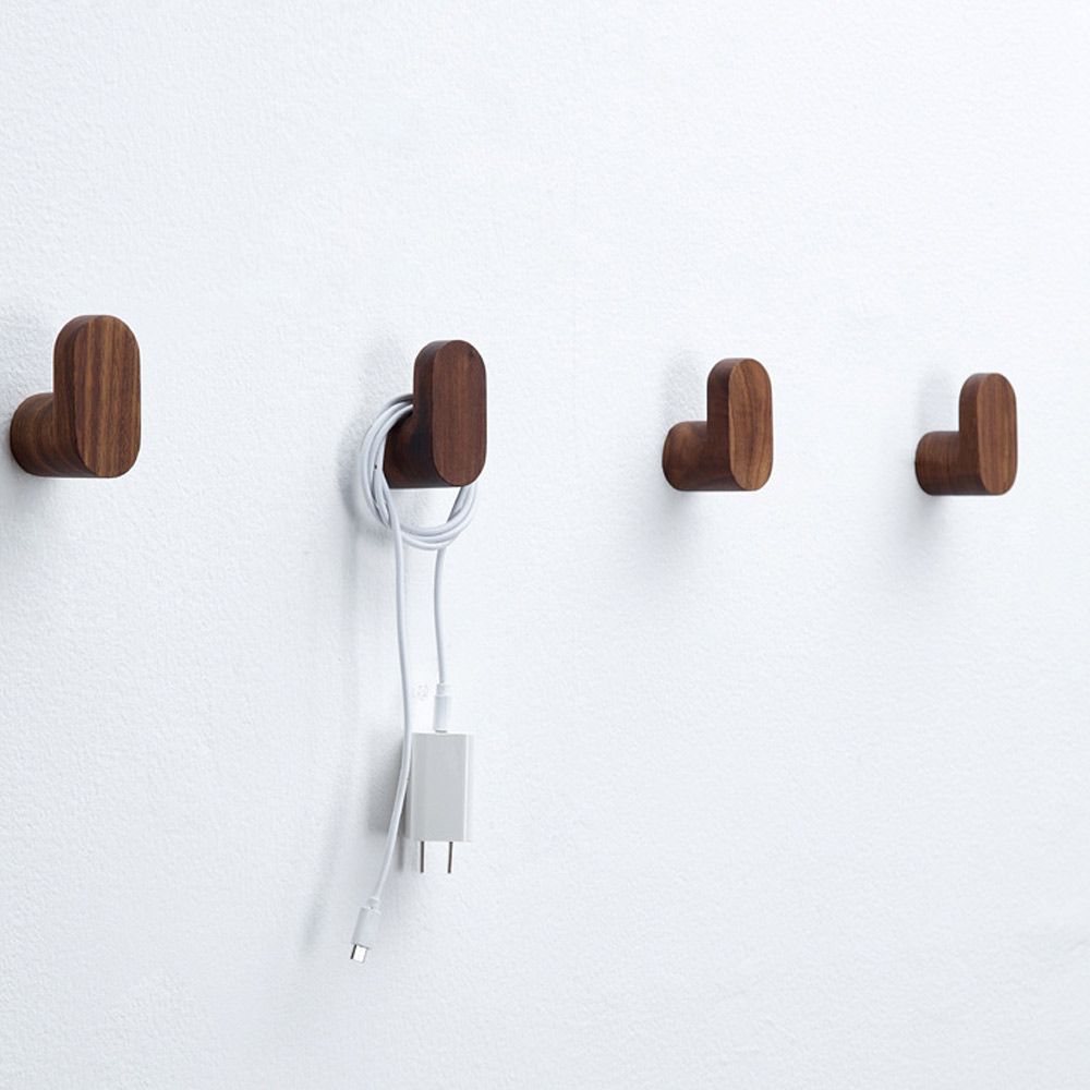Wooden Decorative Hook Wall-mounted Coat Bag Rack Door Hanger Shower Hook Key Holder Robe Hook