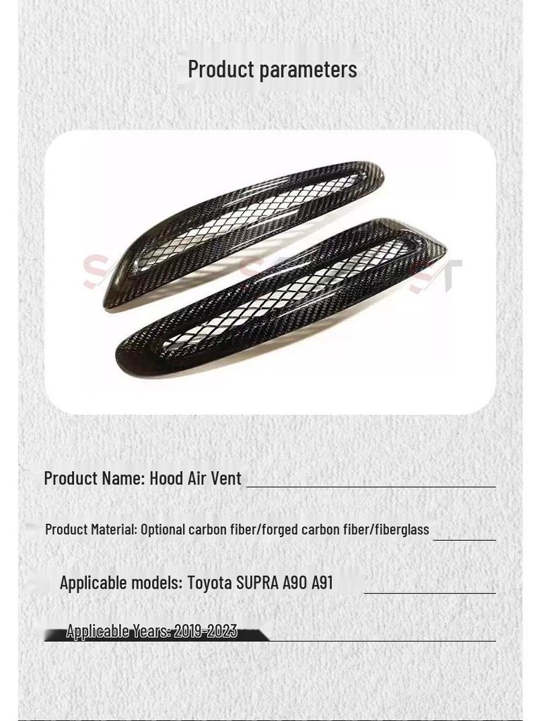 Toyota Supra A90/A91 Carbon Fiber Hood Vent Decoration