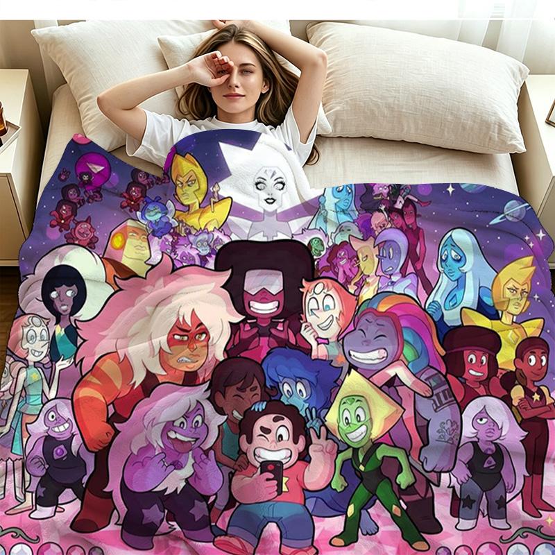 Coperta di Flanella con Stampa di Steven Universo Alta Qualità Calda Confortevole Coperta per Tutte le Stagioni Perfetta per Regali Arredamento per la Casa