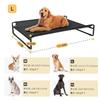 Veehoo Dog Bed Dog Cot Elevated Pet Bed Outdoor Cot Bed for Large Dogs Portable Standing Pet Bed with Washable Breathable Mesh Feet Indoor Outdoor