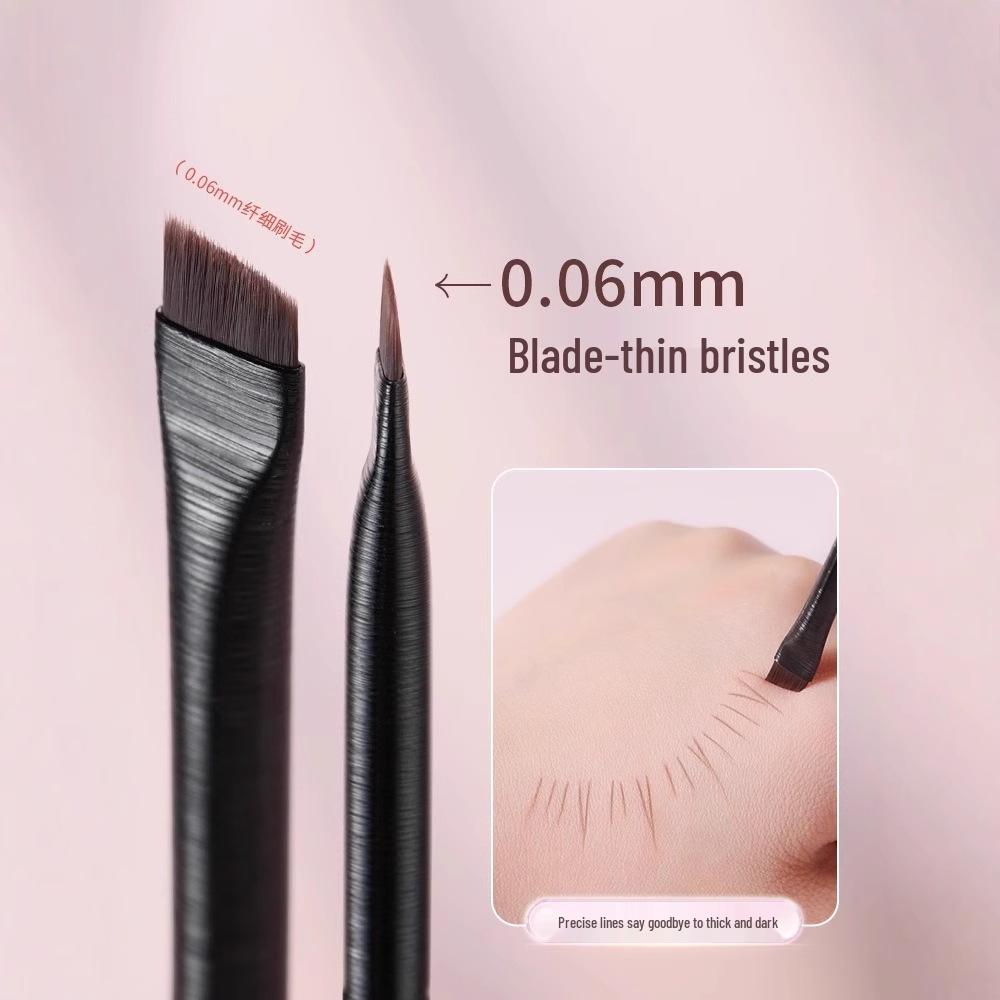 Ultra-Fine Flat Head Angled Eyeliner & Eyebrow Brush - Portable Makeup Tool with Single Free Shipping