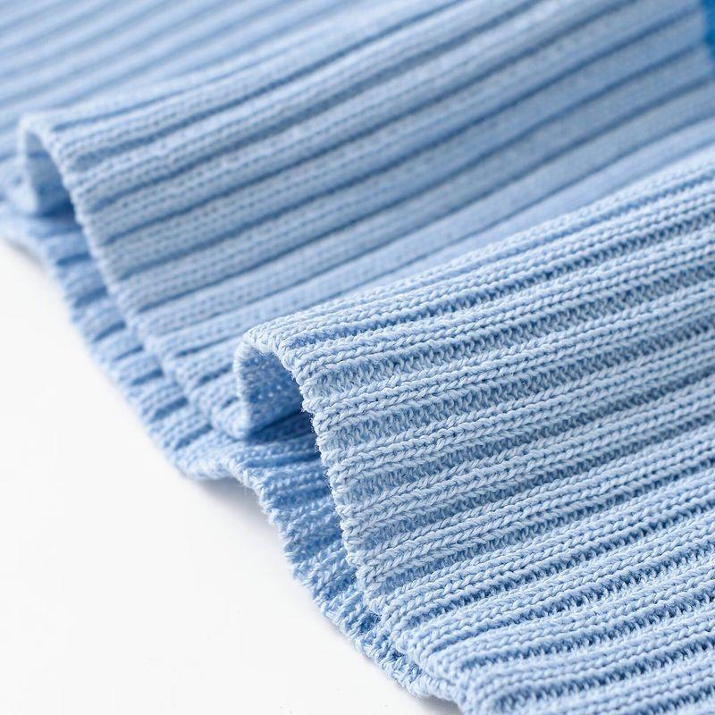Kaslead New Arrival Women's Clothing Fashion Style Fashion Simple Knitting Stripes Short Sleeve Tops 2142079