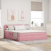 Storage Bed with Mattress Pink 160 x 200 cm Velvet