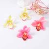 Bohemian exaggerated fashion simple dripping oil unique fabric flower stud earrings versatile vacation women