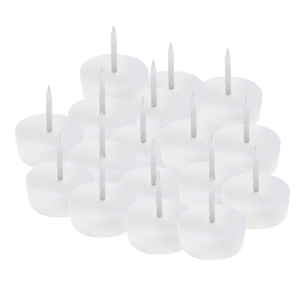 30Pcs 10x24mm Furniture Tacks for Sofa Legs Strong Metal and Plastic Foot Pads To Increase Height Decorative Upholstery Tips