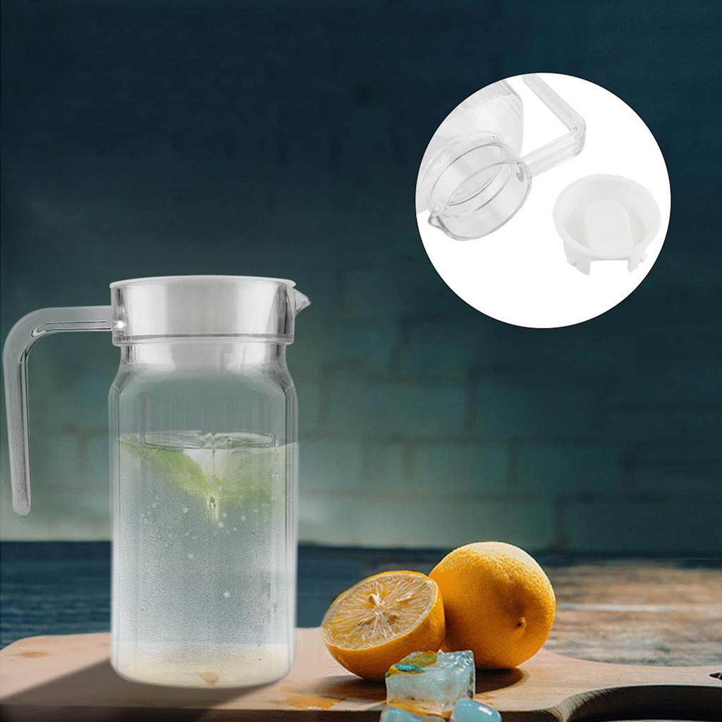 Water Pitcher/Juice Bottle, Acrylic, Clear, Heat-Resistant, Drop-Resistant, Striped Juice Jug for Water, Juice, Iced Coffee, and Iced Tea (500ml)