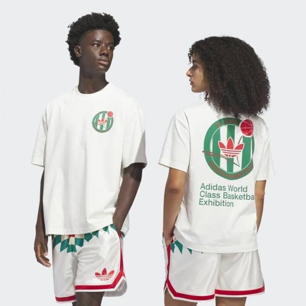 Adidas Unisex Classic Oversize Basketball Crest Tee K...