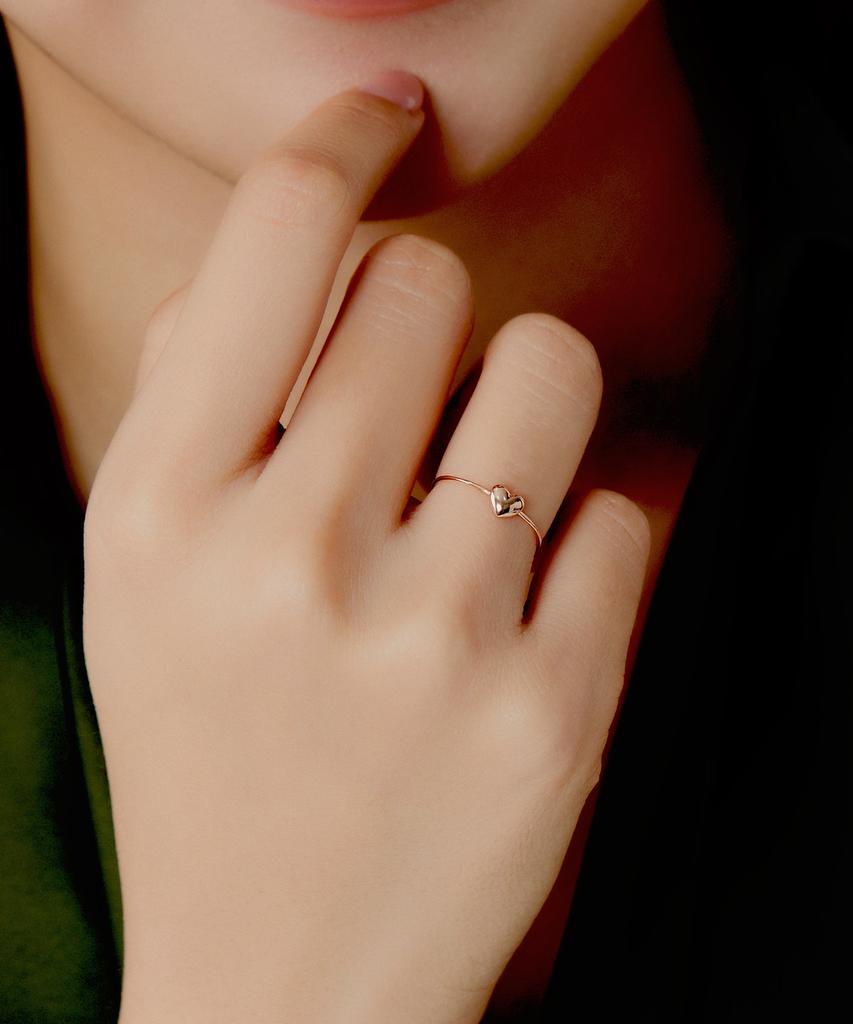 Helene Jewelry 14K Chubby Heart Miss Ring (Type A)
