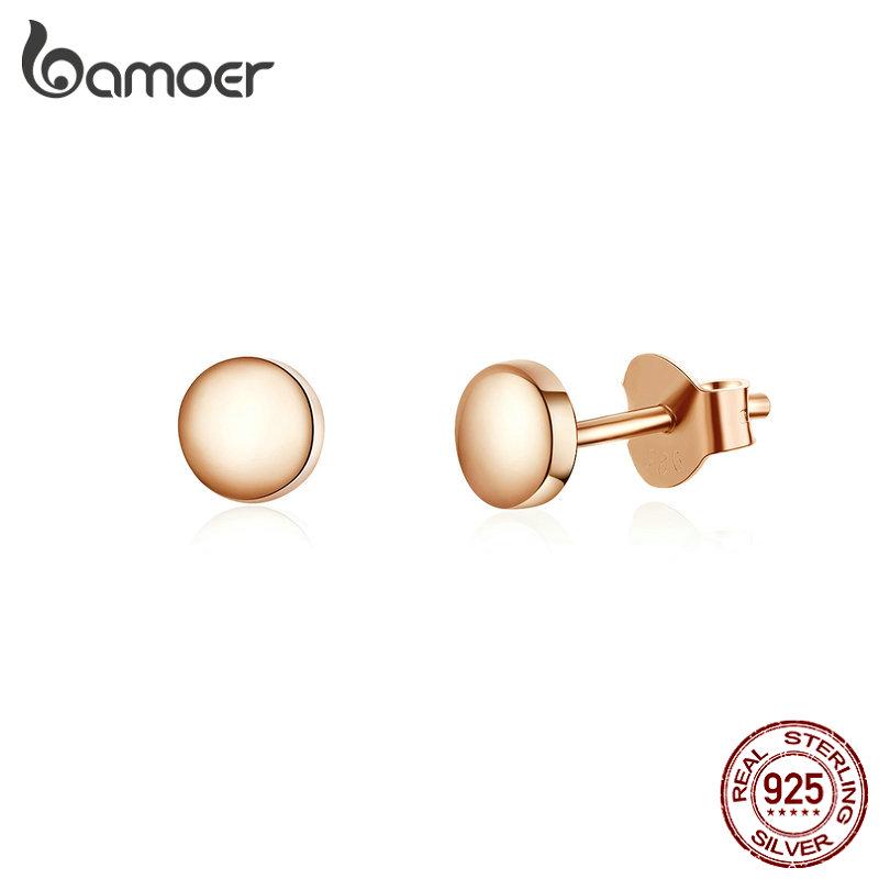 

Серьги-клипсы без вставок из серебра 925 пробы BAMOER золотой