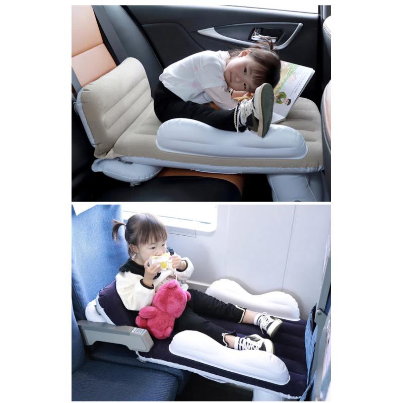 Aufblasbares Bett fürs Auto, Reisebett fürs Flugzeug, tragbares aufblasbares Bett für Hochgeschwindigkeitszüge, Beflockte Matratze aus PVC