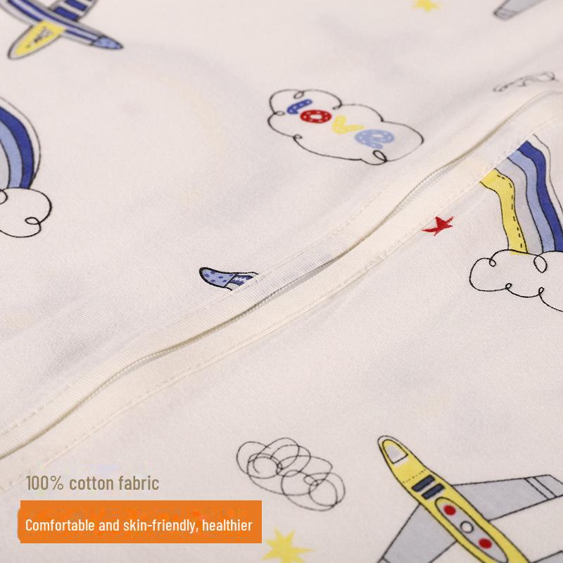 Sac de dormit din bumbac fără mâneci pentru bebeluși - Design anti-lovire